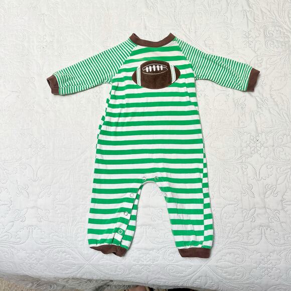 Wally & Willy Football Appliqué Romper Size 3-6m - Picture 2 of 5